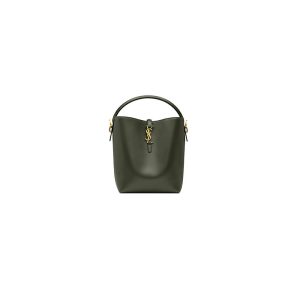 Saint Laurent Chain-strap YSL-plaque grained-leather wallet