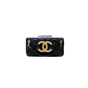 Ch*el top handle chevron boy handbag