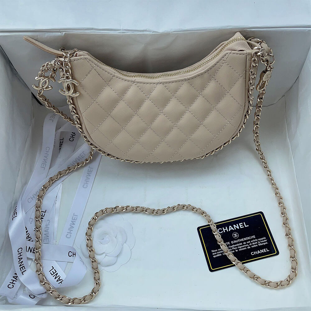 Ch*el small hobo bag