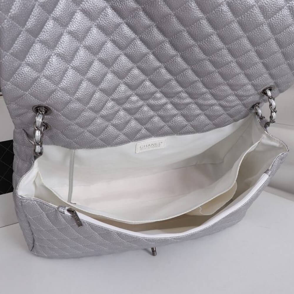Ch*el travel flap bag black